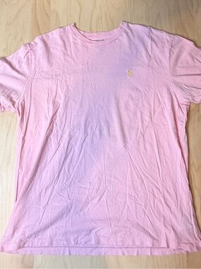 Polo by Ralph Lauren Pink Crewneck Tee with Yellow Pony